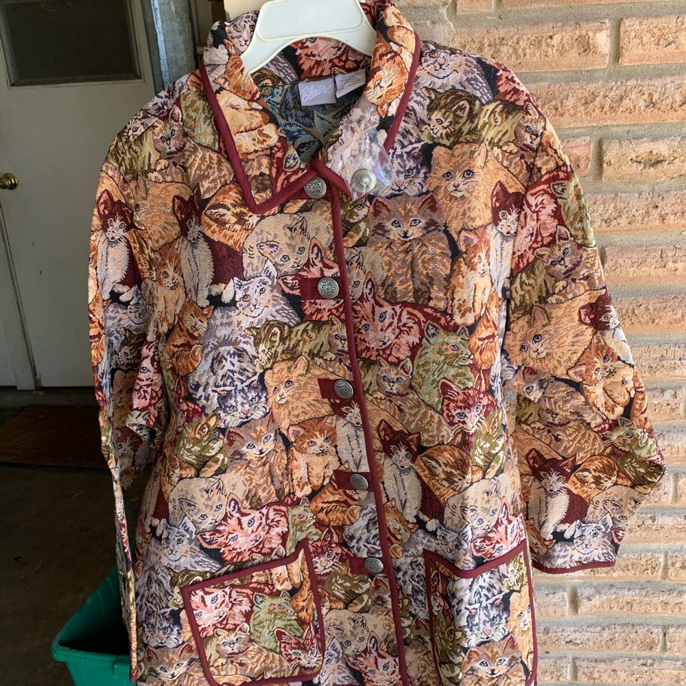 Blair quilted women’s jacket 3x, cat theme